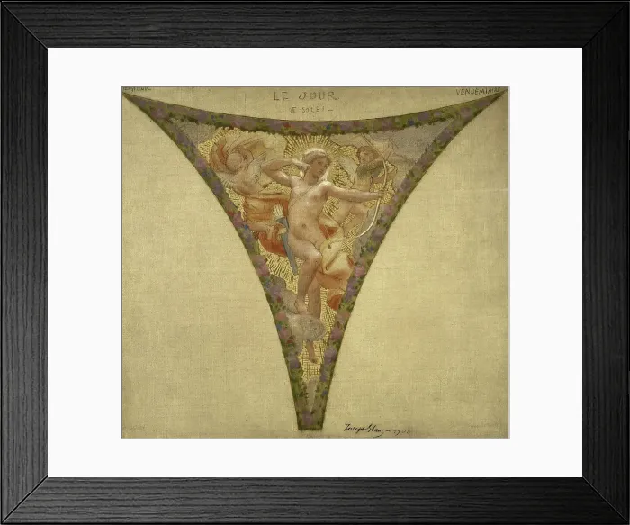 Framed Print : Esquisse pour l'escalier des fêtes de l'Hôtel de Ville - Le Jour - le Soleil ; Messidor... 1901. Creator: Joseph Blanc Framed Print : Esquisse pour l'escalier des fêtes de l'Hôtel de Ville - Le Jour - le Soleil ; Messidor... 1901. Creator: Joseph Blanc