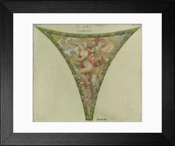 Framed Print : Esquisse pour l'escalier des fêtes de l'Hôtel de Ville : Le Soir, 1901. Creator: Joseph Blanc Framed Print : Esquisse pour l'escalier des fêtes de l'Hôtel de Ville : Le Soir, 1901. Creator: Joseph Blanc