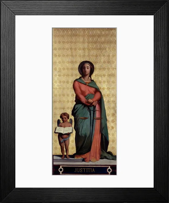 Framed Print : Esquisse pour l'église Saint-Jacques-Saint-Christophe de la Villette : La Justice, c.1843 - 1850. Creators: Jean-François Brémond, L. Jourdain Framed Print : Esquisse pour l'église Saint-Jacques-Saint-Christophe de la Villette : La Justice, c.1843 - 1850. Creators: Jean-François Brémond, L. Jourdain