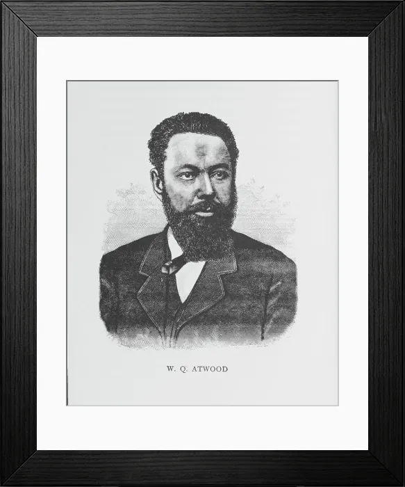 Framed Print : W. Q. Atwood, 1887. Creator: Unknown Framed Print : W. Q. Atwood, 1887. Creator: Unknown