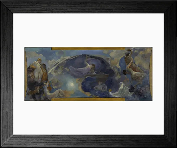 Framed Print : Esquisse pour le Petit Palais, galerie sud : Poésie - Drame, between 1906 and 1914. Creator: Alfred Philippe Roll Framed Print : Esquisse pour le Petit Palais, galerie sud : Poésie - Drame, between 1906 and 1914. Creator: Alfred Philippe Roll