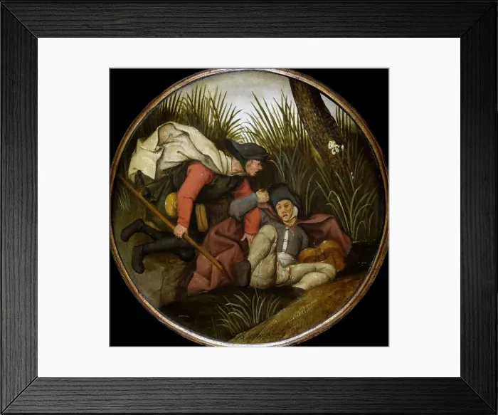 Framed Print : If the Blind Lead the Blind Both shall Fall into the Ditch, End of 16th cen. Creator: Brueghel, Pieter, the Younger (1564-1638) Framed Print : If the Blind Lead the Blind Both shall Fall into the Ditch, End of 16th cen. Creator: Brueghel, Pieter, the Younger (1564-1638)