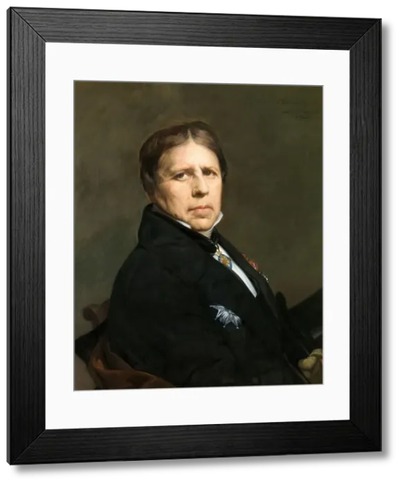 Framed Print : Self-Portrait, 1864. Creator: Ingres, Jean Auguste Dominique (1780-1867) Framed Print : Self-Portrait, 1864. Creator: Ingres, Jean Auguste Dominique (1780-1867)