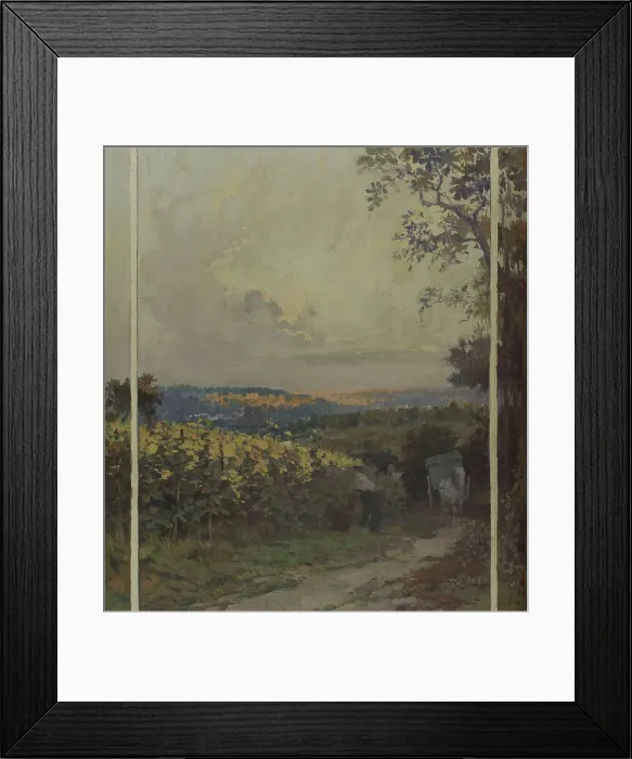 Framed Print : Esquisse pour la mairie de Bagneux : paysage d'automne, 1902. Creator: Paul Albert Steck Framed Print : Esquisse pour la mairie de Bagneux : paysage d'automne, 1902. Creator: Paul Albert Steck