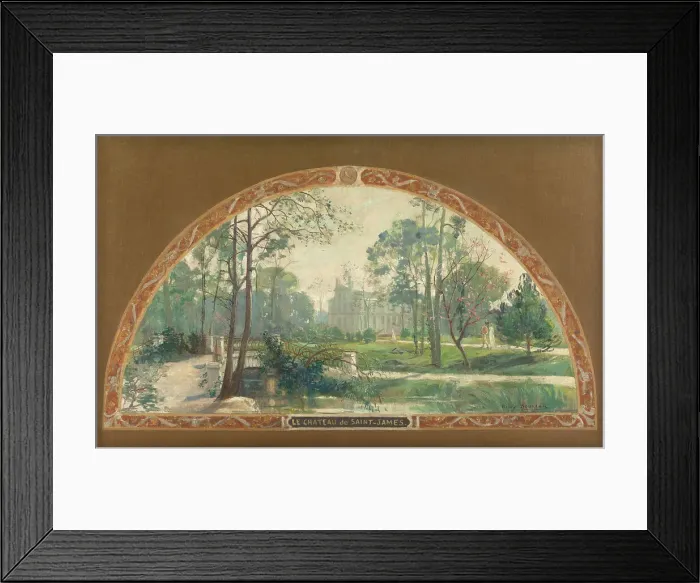 Framed Print : Esquisse pour l'escalier d'honneur de la mairie de Neuilly-sur-Seine : Le château... c.1908-1912. Creator: Henry Jean Louis Boureau Framed Print : Esquisse pour l'escalier d'honneur de la mairie de Neuilly-sur-Seine : Le château... c.1908-1912. Creator: Henry Jean Louis Boureau