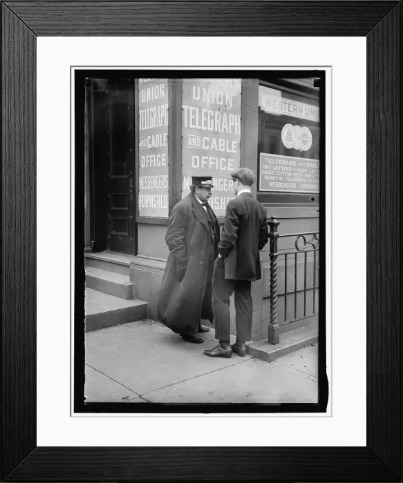 Framed Print : Western Union Office, between 1913 and 1917. Creator: Harris & Ewing. Western Union Office, between 1913 and 1917. Creator: Harris & Ewing Framed Print : Western Union Office, between 1913 and 1917. Creator: Harris & Ewing. Western Union Office, between 1913 and 1917. Creator: Harris & Ewing