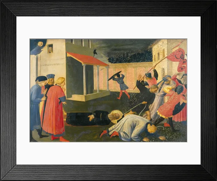 Framed Print : The Martyrdom of Saint Mark (Predella of the Tabernacle of the Linaioli), ca. 1433. Creator: Angelico, Fra Giovanni, da Fiesole (ca. 1400-1455) Framed Print : The Martyrdom of Saint Mark (Predella of the Tabernacle of the Linaioli), ca. 1433. Creator: Angelico, Fra Giovanni, da Fiesole (ca. 1400-1455)