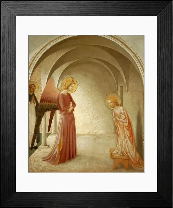 Framed Print : The Annunciation with Saint Peter Martyr, ca 1442. Creator: Angelico, Fra Giovanni, da Fiesole (ca. 1400-1455) Framed Print : The Annunciation with Saint Peter Martyr, ca 1442. Creator: Angelico, Fra Giovanni, da Fiesole (ca. 1400-1455)