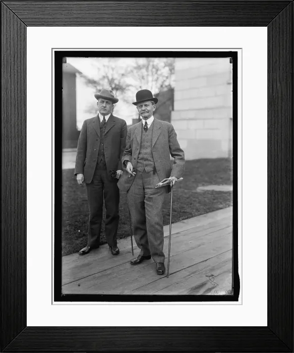 Framed Print : Thomas Riley Marshall (right) with unidentified man, between 1913 and 1917. Creator: Harris & Ewing. Thomas Riley Marshall (right) with unidentified man, between 1913 and 1917. Creator: Harris & Ewing Framed Print : Thomas Riley Marshall (right) with unidentified man, between 1913 and 1917. Creator: Harris & Ewing. Thomas Riley Marshall (right) with unidentified man, between 1913 and 1917. Creator: Harris & Ewing