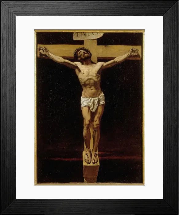 Framed Print : Le Christ en croix, esquisse pour la salle d'audience de la Cour des Assises du Palais... c.1873. Creator: Leon Joseph Florentin Bonnat Framed Print : Le Christ en croix, esquisse pour la salle d'audience de la Cour des Assises du Palais... c.1873. Creator: Leon Joseph Florentin Bonnat
