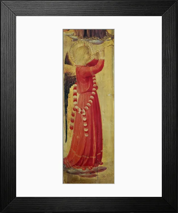 Framed Print : Angel making music (From the Tabernacle of the Linaioli), ca. 1433. Creator: Angelico, Fra Giovanni, da Fiesole (ca. 1400-1455) Framed Print : Angel making music (From the Tabernacle of the Linaioli), ca. 1433. Creator: Angelico, Fra Giovanni, da Fiesole (ca. 1400-1455)