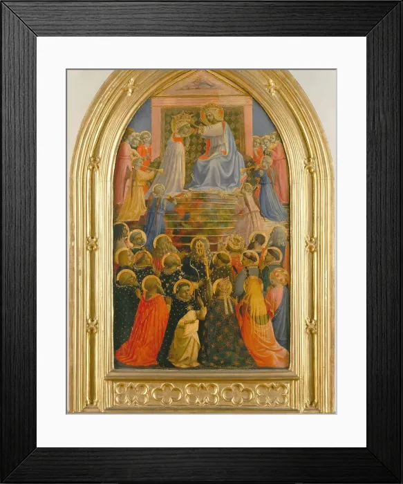 Framed Print : The Coronation of the Virgin, ca 1430. Creator: Angelico, Fra Giovanni, da Fiesole (ca. 1400-1455) Framed Print : The Coronation of the Virgin, ca 1430. Creator: Angelico, Fra Giovanni, da Fiesole (ca. 1400-1455)