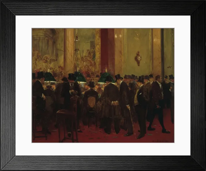 Framed Print : Au cercle, 1908. Creator: Jean Beraud Framed Print : Au cercle, 1908. Creator: Jean Beraud