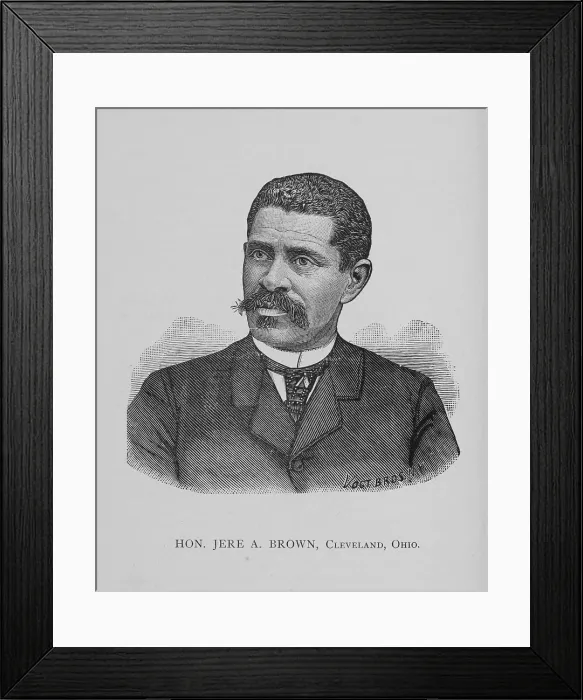 Framed Print : Hon. Jere A. Brown, Cleveland, Ohio, 1888. Creator: Vogt Bros Framed Print : Hon. Jere A. Brown, Cleveland, Ohio, 1888. Creator: Vogt Bros