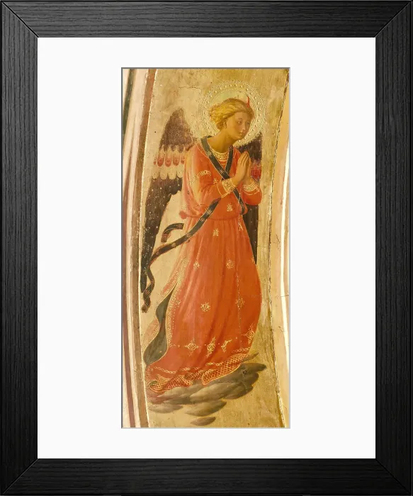 Framed Print : Angel making music (From the Tabernacle of the Linaioli), ca. 1433. Creator: Angelico, Fra Giovanni, da Fiesole (ca. 1400-1455) Framed Print : Angel making music (From the Tabernacle of the Linaioli), ca. 1433. Creator: Angelico, Fra Giovanni, da Fiesole (ca. 1400-1455)