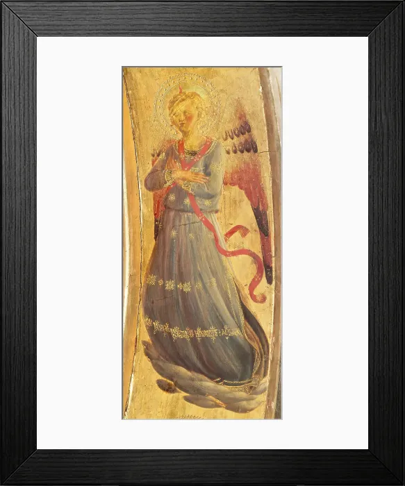 Framed Print : Angel making music (From the Tabernacle of the Linaioli), ca. 1433. Creator: Angelico, Fra Giovanni, da Fiesole (ca. 1400-1455) Framed Print : Angel making music (From the Tabernacle of the Linaioli), ca. 1433. Creator: Angelico, Fra Giovanni, da Fiesole (ca. 1400-1455)