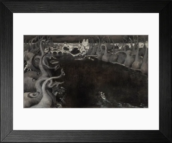 Framed Print : Les Macrobes : « L'armée des Macrobes était là rangée sur les deux rives », 1909. Creator: Andre Devambez Framed Print : Les Macrobes : « L'armée des Macrobes était là rangée sur les deux rives », 1909. Creator: Andre Devambez