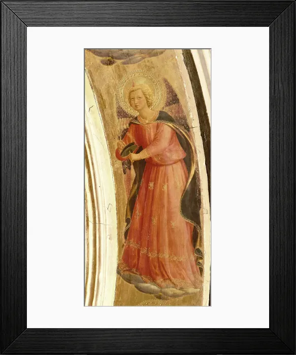 Framed Print : Angel making music (From the Tabernacle of the Linaioli), ca. 1433. Creator: Angelico, Fra Giovanni, da Fiesole (ca. 1400-1455) Framed Print : Angel making music (From the Tabernacle of the Linaioli), ca. 1433. Creator: Angelico, Fra Giovanni, da Fiesole (ca. 1400-1455)