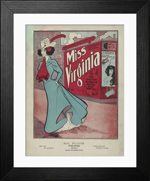 Framed Print : Miss Virginia, 1899. Creator: Unknown Framed Print : Miss Virginia, 1899. Creator: Unknown