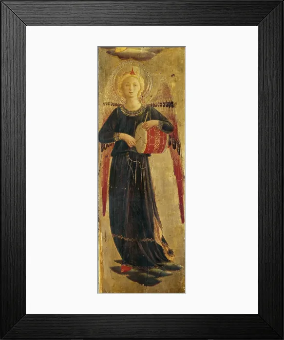 Framed Print : Angel making music (From the Tabernacle of the Linaioli), ca. 1433. Creator: Angelico, Fra Giovanni, da Fiesole (ca. 1400-1455) Framed Print : Angel making music (From the Tabernacle of the Linaioli), ca. 1433. Creator: Angelico, Fra Giovanni, da Fiesole (ca. 1400-1455)