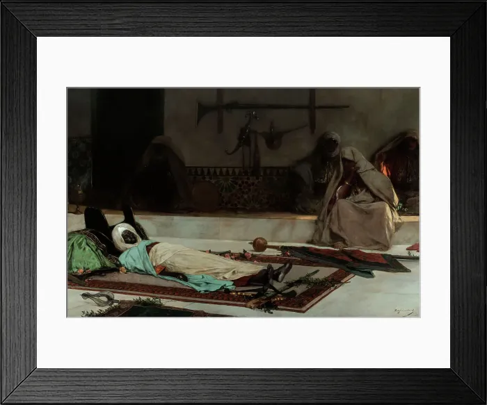 Framed Print : Le jour des funérailles - Scène du Maroc, 1889. Creator: Jean Joseph Benjamin Constant Framed Print : Le jour des funérailles - Scène du Maroc, 1889. Creator: Jean Joseph Benjamin Constant
