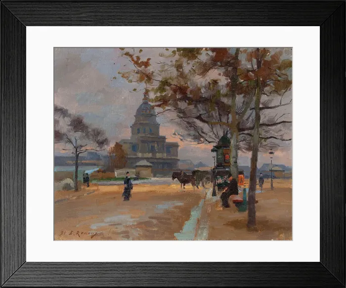 Framed Print : Le Dôme des Invalides vu depuis l'avenue de Ségur, 1914. Creator: Jules Ernest Renoux Framed Print : Le Dôme des Invalides vu depuis l'avenue de Ségur, 1914. Creator: Jules Ernest Renoux
