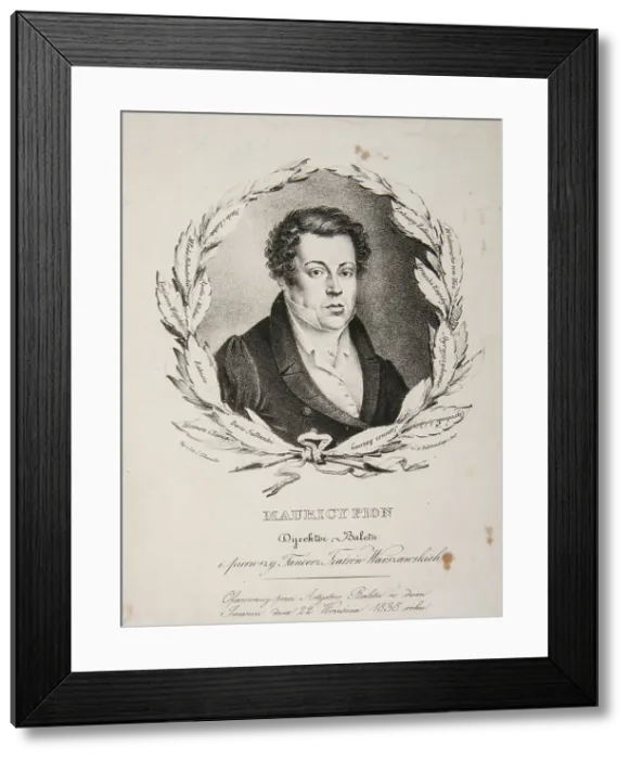 Framed Print : Portrait of the dancer and choreographer Maurice Pion (1801-1869). Creator: Glowacki, Jozef Hilary (1779-1858) Framed Print : Portrait of the dancer and choreographer Maurice Pion (1801-1869). Creator: Glowacki, Jozef Hilary (1779-1858)