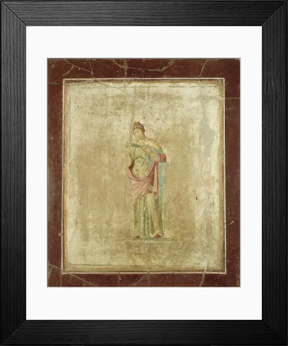 Framed Print : Female Figure (Calliope), 1st century. Creator: Roman-Pompeian wall painting Framed Print : Female Figure (Calliope), 1st century. Creator: Roman-Pompeian wall painting