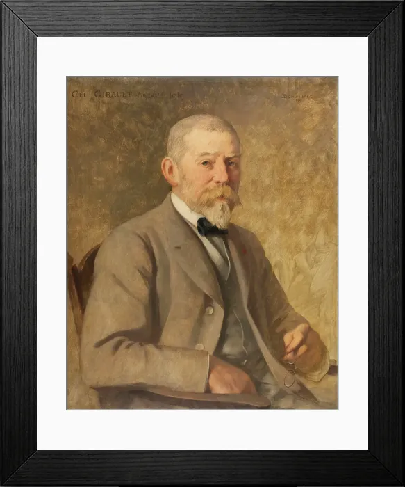 Framed Print : Portrait de l'architecte Charles Louis Girault (1851-1932), 1919. Creator: Francois Schommer Framed Print : Portrait de l'architecte Charles Louis Girault (1851-1932), 1919. Creator: Francois Schommer