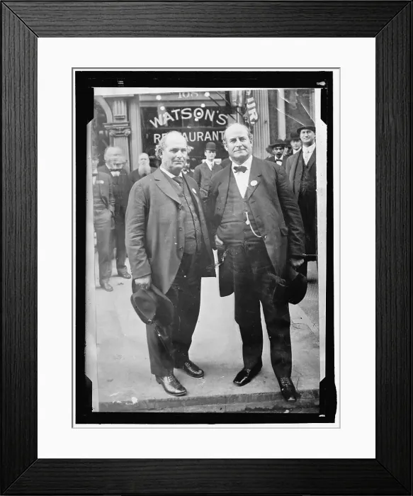 Framed Print : Secretary William Jennings Bryan with his double, between 1913 and 1917. Creator: Harris & Ewing. Secretary William Jennings Bryan with his double, between 1913 and 1917. Creator: Harris & Ewing Framed Print : Secretary William Jennings Bryan with his double, between 1913 and 1917. Creator: Harris & Ewing. Secretary William Jennings Bryan with his double, between 1913 and 1917. Creator: Harris & Ewing