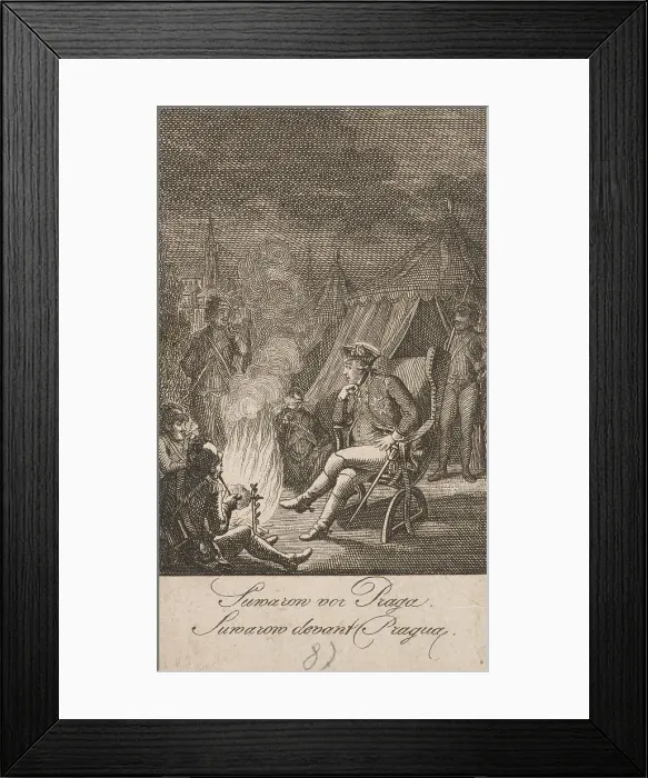 Framed Print : Suvorov before Praga, a suburb of Warsaw, 1797. Creator: Chodowiecki, Daniel Nikolaus (1726-1801) Framed Print : Suvorov before Praga, a suburb of Warsaw, 1797. Creator: Chodowiecki, Daniel Nikolaus (1726-1801)