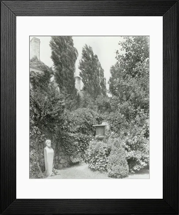 Framed Print : Unidentified house and garden, between 1910 and 1935. Creator: Frances Benjamin Johnston Framed Print : Unidentified house and garden, between 1910 and 1935. Creator: Frances Benjamin Johnston
