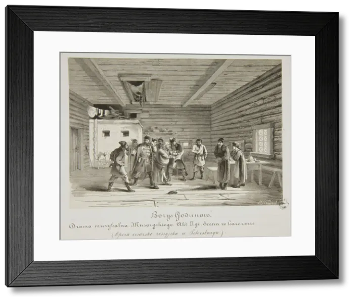 Framed Print : Scene from the opera Boris Godunov by M. Musorgsky, Second Half of the 19th cen. Creator: Negodayev, N.S Framed Print : Scene from the opera Boris Godunov by M. Musorgsky, Second Half of the 19th cen. Creator: Negodayev, N.S
