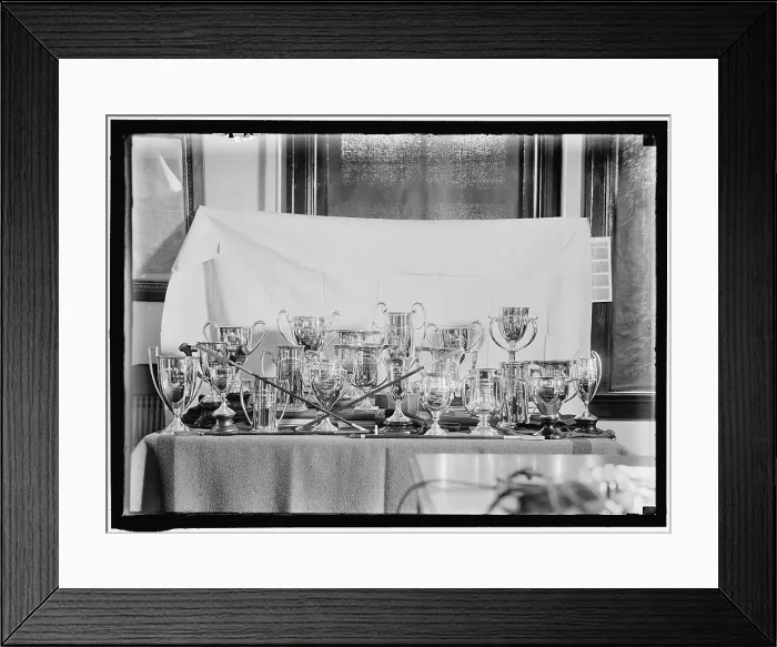 Framed Print : Trophies, between 1913 and 1917. Creator: Harris & Ewing. Trophies, between 1913 and 1917. Creator: Harris & Ewing Framed Print : Trophies, between 1913 and 1917. Creator: Harris & Ewing. Trophies, between 1913 and 1917. Creator: Harris & Ewing