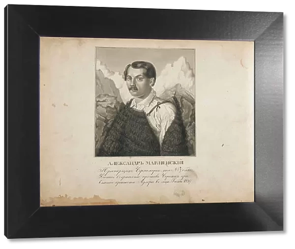 Portrait of Decembrist Alexander Alexandrovich Bestuzhev (1797-1837), First half of the 19th cent. Creator: Wilczynski, Roman (c. 1800-1850)