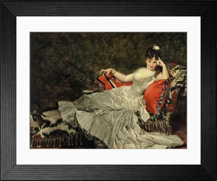 Framed Print : Portrait de Mademoiselle de Lancey, 05–1876. Creator: Charles Emile Auguste Carolus-Duran Framed Print : Portrait de Mademoiselle de Lancey, 05–1876. Creator: Charles Emile Auguste Carolus-Duran