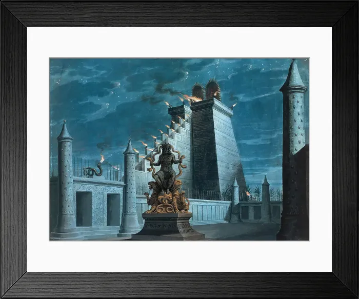 Framed Print : Stage design for the Opera Fernand Cortez, ou La conquête du Mexique (Hernán Cortés... 1817. Creator: Schinkel, Karl Friedrich (1781-1841). Stage design for the Opera Fernand Cortez Framed Print : Stage design for the Opera Fernand Cortez, ou La conquête du Mexique (Hernán Cortés... 1817. Creator: Schinkel, Karl Friedrich (1781-1841). Stage design for the Opera Fernand Cortez