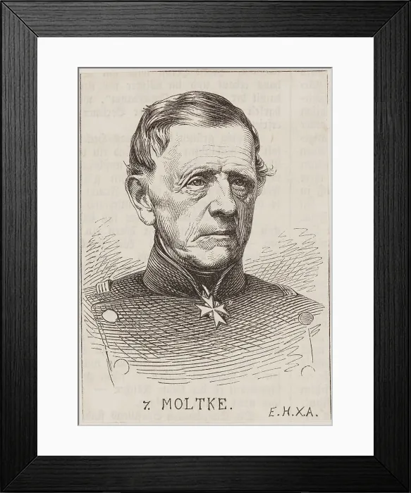 Framed Print : Portrait of Field Marshal Helmuth Graf von Moltke (1800-1891), c. 1870. Creator: Anonymous Framed Print : Portrait of Field Marshal Helmuth Graf von Moltke (1800-1891), c. 1870. Creator: Anonymous