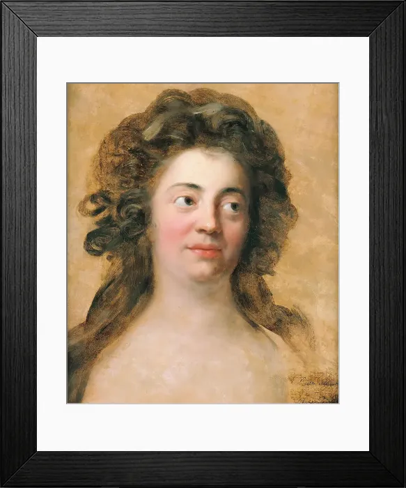 Framed Print : Portrait of Dorothea Schlegel (1764-1839), née Brendel Mendelssohn, c. 1790. Creator: Graff, Anton (1736-1813) Framed Print : Portrait of Dorothea Schlegel (1764-1839), née Brendel Mendelssohn, c. 1790. Creator: Graff, Anton (1736-1813)