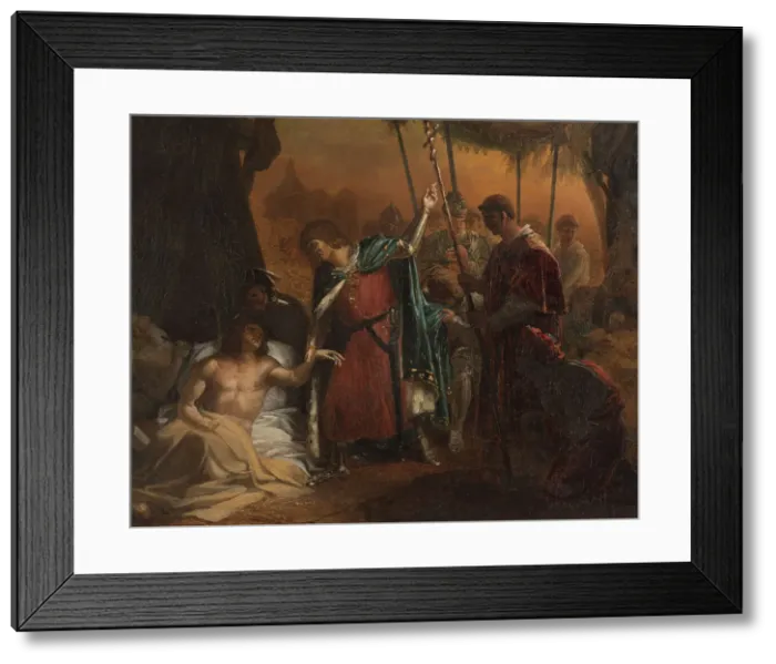 Framed Print : Esquisse pour l'église Saint-Louis- d'Antin : Saint Louis malade visitant les soldat... before 1822 Creator: Jean-Bruno Gassies Framed Print : Esquisse pour l'église Saint-Louis- d'Antin : Saint Louis malade visitant les soldat... before 1822 Creator: Jean-Bruno Gassies
