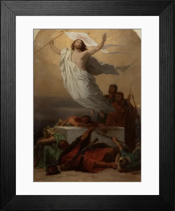 Framed Print : Sketch for the church of Saint-Eustache : the Resurrection of Christ, before 1856. Creator: Emile Signol Framed Print : Sketch for the church of Saint-Eustache : the Resurrection of Christ, before 1856. Creator: Emile Signol