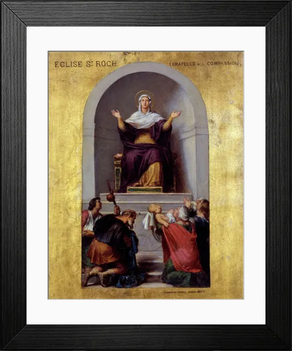 Framed Print : Esquisse pour la chapelle de la Compassion de l'église Saint-Roch : La Vierge... before 1870. Creator: Sebastien-Melchior Cornu. Esquisse pour la chapelle de la Compassion de l'église Saint-Roch : La Vierge... before 1870 Framed Print : Esquisse pour la chapelle de la Compassion de l'église Saint-Roch : La Vierge... before 1870. Creator: Sebastien-Melchior Cornu. Esquisse pour la chapelle de la Compassion de l'église Saint-Roch : La Vierge... before 1870