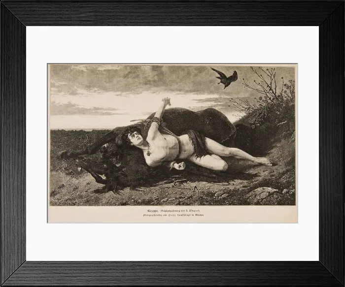 Framed Print : Mazeppa. Creator: Wagner, Alexander von (1838-1919) Framed Print : Mazeppa. Creator: Wagner, Alexander von (1838-1919)