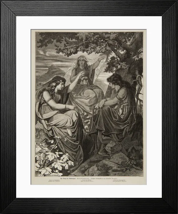 Framed Print : Der Ring des Nibelungen. The Twilight of the Gods, End of 1870s-Early 1880s. Creator: Brend'amour, Richard (1831-1915) Framed Print : Der Ring des Nibelungen. The Twilight of the Gods, End of 1870s-Early 1880s. Creator: Brend'amour, Richard (1831-1915)