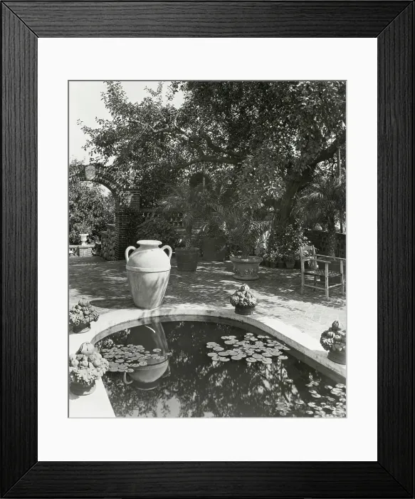 Framed Print : Quiet Corner, John Wesley Baxter, Dublin and Hill Roads, Greenwich, Connecticut, 1920. Creator: Frances Benjamin Johnston. Quiet Corner, John Wesley Baxter, Dublin and Hill Roads, Greenwich, Connecticut, 1920 Framed Print : Quiet Corner, John Wesley Baxter, Dublin and Hill Roads, Greenwich, Connecticut, 1920. Creator: Frances Benjamin Johnston. Quiet Corner, John Wesley Baxter, Dublin and Hill Roads, Greenwich, Connecticut, 1920