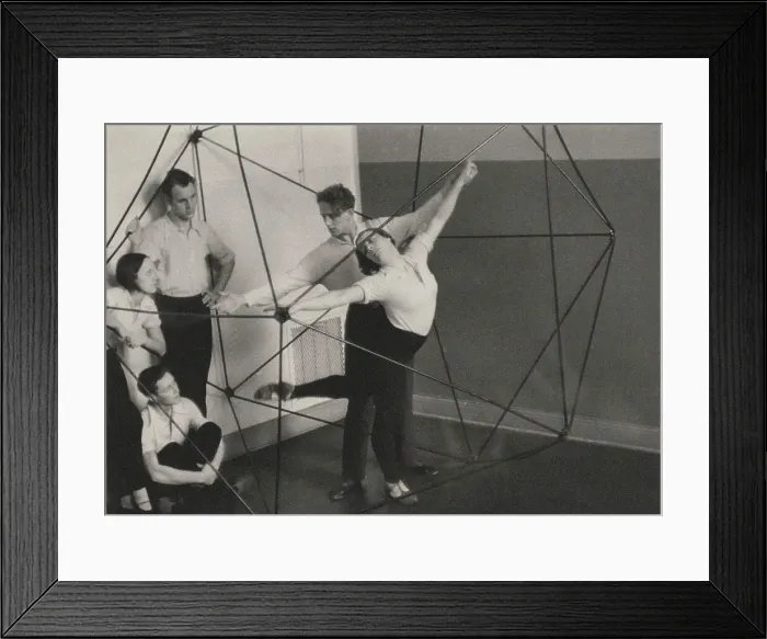 Framed Print : Folkwangschule Essen: Sigurd Leeder teaches a slant in space in Laban's icosahedron, 1930. Creator: Anonymous Framed Print : Folkwangschule Essen: Sigurd Leeder teaches a slant in space in Laban's icosahedron, 1930. Creator: Anonymous
