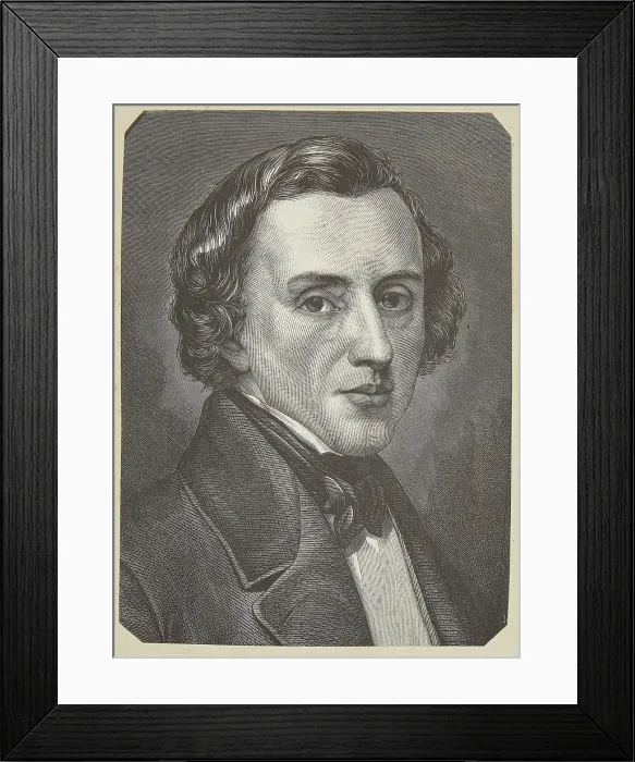 Framed Print : Portrait of Frédéric Chopin (1810-1849). Creator: Anonymous Framed Print : Portrait of Frédéric Chopin (1810-1849). Creator: Anonymous