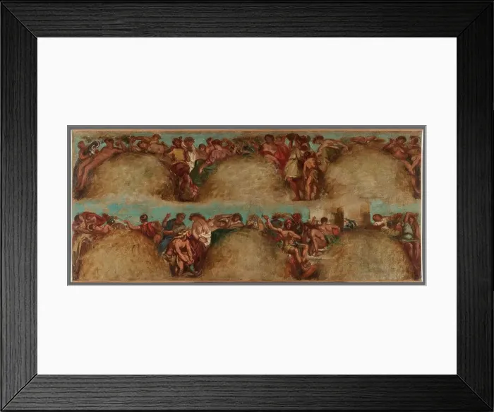 Framed Print : Esquisse pour le salon du Roi du Palais Bourbon - L'Agriculture. La Guerre, begins 1849 ends 1854. Creator: Pierre Andrieu Framed Print : Esquisse pour le salon du Roi du Palais Bourbon - L'Agriculture. La Guerre, begins 1849 ends 1854. Creator: Pierre Andrieu