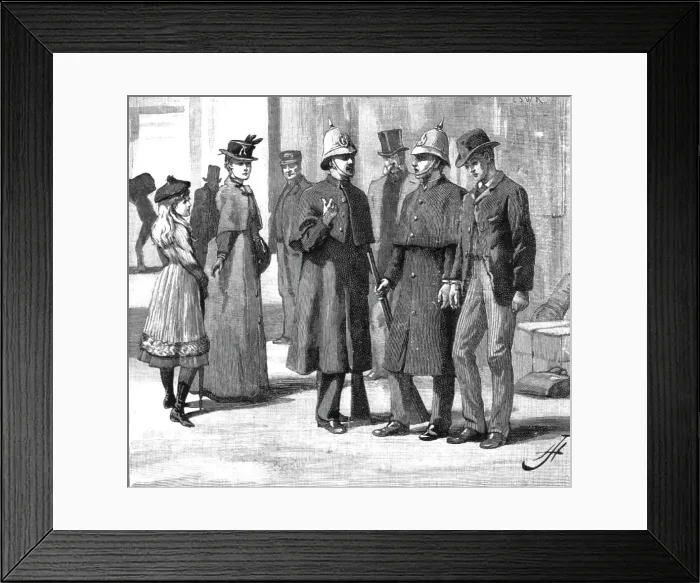 Framed Print : Studies of Life and Character at a Railway Station; A Deserter, 1890. Creator: Unknown Framed Print : Studies of Life and Character at a Railway Station; A Deserter, 1890. Creator: Unknown