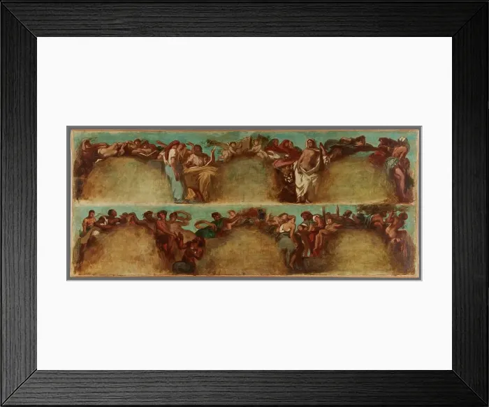 Framed Print : Esquisse pour le salon du Roi du Palais Bourbon - La Justice. L'Industrie, begins 1849 ends 1854. Creator: Pierre Andrieu Framed Print : Esquisse pour le salon du Roi du Palais Bourbon - La Justice. L'Industrie, begins 1849 ends 1854. Creator: Pierre Andrieu